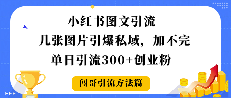 小红书图文引流,几张图片引爆私域加不完,单日引流300+创业粉