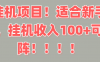 纯挂机项目!适合新手小白,挂机收入100+可矩阵!!!